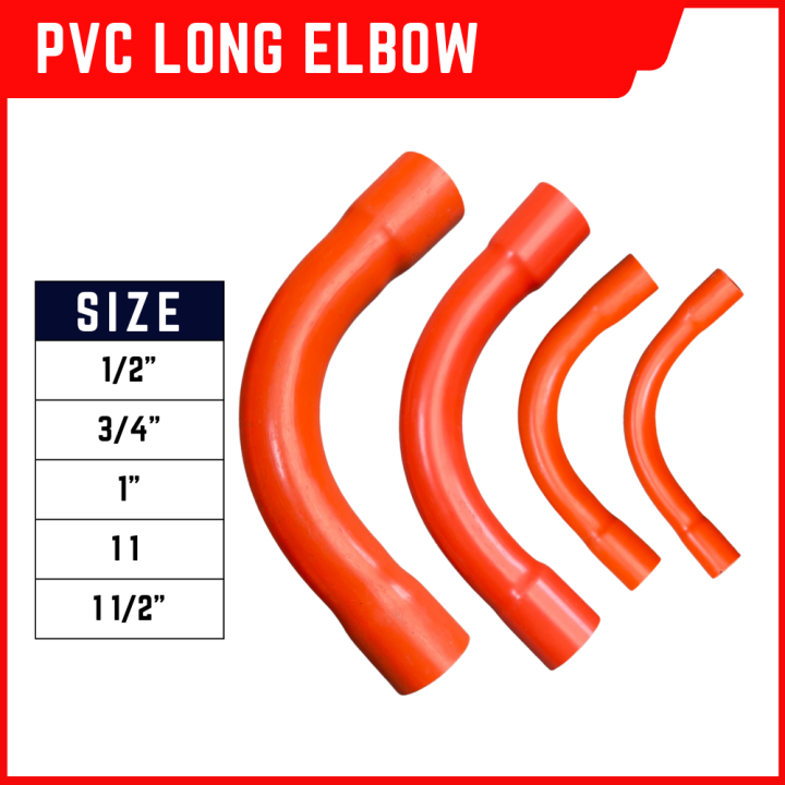Electrical Orange Long Elbow PVC Fittings Sizes 1 1 4 1 1 2 And 2 Electrical Orange Long Elbow PVC Fittings Sizes 1 1 4 1 1 2 And 2
