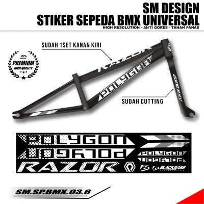 SM Stiker Striping Sepeda Universal ALL Polygon BMX Pacific Sudah Cutting