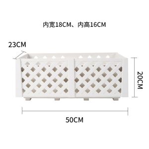 Planter Box Flower Pot Box Large Simple Special Fence Grid Outdoor Courtyard Flower Pot Box Large Planting 35