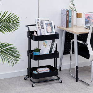 OKk ชั้นวางรถเข็น ชั้นวางของพลาสติก พร้อมล้อเลื่อน ชั้นวางของ ชั้นวางของในห้องครัว รถเข็นอาหาร รถเข็นของ จัดส่งจา