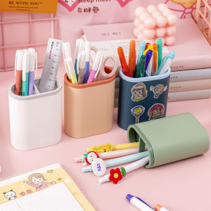 Hộp Đựng Bút Cọ Mỹ Phẩm 2 Ngăn (Tặng Kèm Sticker)
