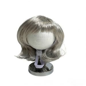 OUTOPEN with Bangs Pet Bob Wig Adjustable Fit Comfortable To Wear Kitty Wavy Hair Soft Cosplay Dogs Cats Cosplay Wigs Halloween Celebration