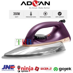 Setrika Listrik Advance STK-520 Dry Iron Anti Lengket STK-520 Hemat Listrik 350 watt setrika advance
