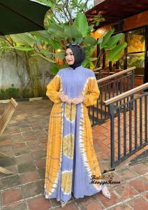 GAMIS TWIL PEKALONGAN RAYON PREMIUM TIEDYE PELANGI