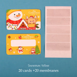 BC 20Pcs Christmas Reward Scratch Card Film Coated Stickers Scratch Off Labels Xmas Stickers DIY Childrens Redemption Vouchers 2025 New Year Scratch Sticker