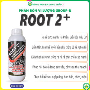 Phân Bón VL GROUP-R ROOT 2+ - Ra Rễ Cực Mạnh Hạ Phèn Giải Độc Hữu Cơ Giảm Mặn Hạn Chế Tuyến Trùng Rễ Chống Bó Rễ Nghẹn Rễ (Chai 1000ml)