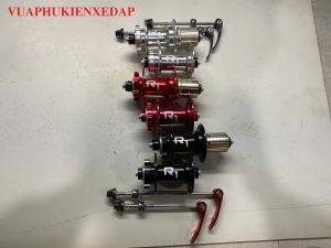 Đùm moay ơ nhôm xe đạp R1 cối nổ 4 cá 6 cá - 4 Bạc đạn líp thả phanh đĩa 24 32H