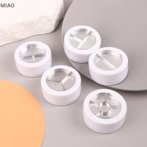 【Special price】💟💝MIAO กล่องพาเลทแต่งหน้ากล่องพลาสติกใสฝากระโปรงอลูมิเนียมทรงกลมสีครีมคอนซีลเลอร์