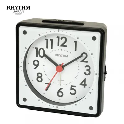 Đồng hồ báo thức Rhythm CRE310NR02 – KT: 8.0 x 8.2 x 4.2cm. Vỏ nhựa. Dùng Pin.