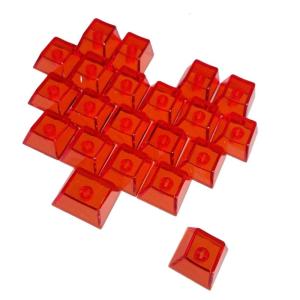 PC Heart Shaped Keycaps OEM Height 21 Keys Slip For Gaming Keyboards