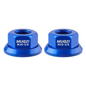 FANGAN 2pcs Aluminum Alloy Bicycle Hub Nut High Strength M9/M10/M103/8 Bike Accessories CNC Anti-rust Rear Axle Screw Rear Axle