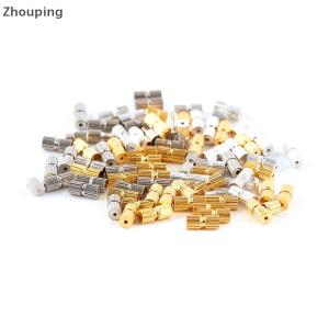 【ZP】Cute 50pc Rhodium Screw Clasps Necklace Bracelet Jewelry Making Connector Diy Finding