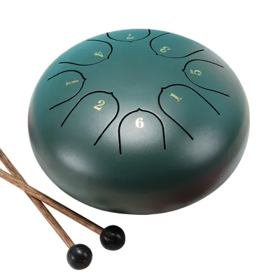 6Inch 8 Tone Hollow Drum Steel Tongue Drum Garden Rain Drum Steel Tongue Drum Outdoor Rain Drum Suitable for Beginners