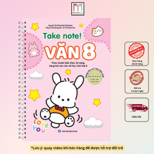 Sách - Take note Văn 8 ( có lò xo 75k) dùng cho cả 3 bộ SGK cánh diều  kết nối chân trời )(Nguyễn Thị Thủy Anh)