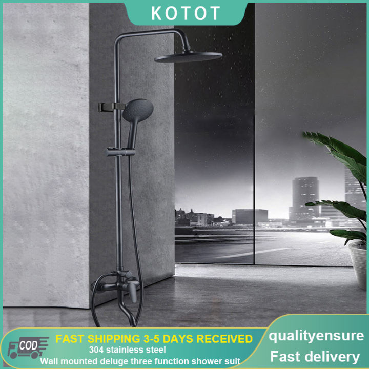 KOTOT 304 stainless steel bathroom 3-in-1 brass shower with shower ...