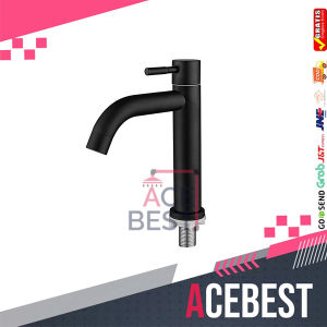 ACEBEST Kran Wastafel Kamar Mandi Kran Cuci Tangan Kran Air Kran Tancap Bawah JS-48