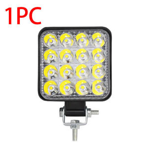 LED Square Work Light 12V 24V 48w Off-Road Flood Light for Car Truck Off-Road SUV 4WD Car LED Strip Work Light 48W LED Work Light 12v 24V Beam Lamp Headlight Additional Spotlights Off Road Flood Spot Lamp Back Light For Truck Motorcycle