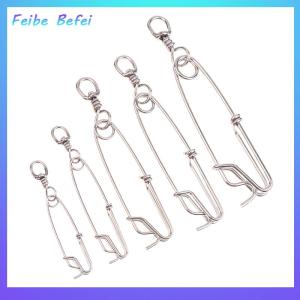 [Feibe Befei] 1Pc Stainless Steel Ring Tuna Fishing Clip Snap With Swivel Ring Connector For Spearfishing Long Line Fishing Accessories