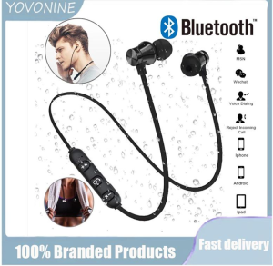 YOVONINE XT11 Magnetic Wireless Bluetooth Earphone Sport Running In-ea Gaming Headset with Mic Neckband Sport Earbuds Earphones