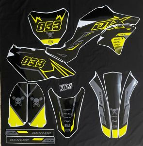 Decal New Dtracker 150 MOTIF SIMPLE HITAM KUNING D-A4-179 A4-427