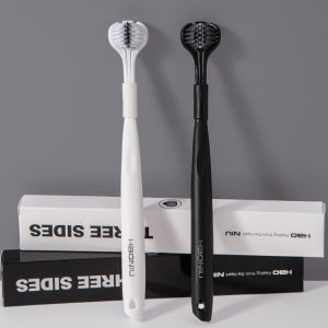 360° Wraparound Three Head Toothbrush Three Sided Cleaning Soft Adult Toothbrush Three Head Toothbrush Fully Wrapped Deep Cleaning