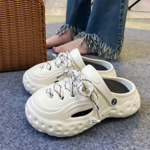 YaKo ใหม่สุดควรซื้อ รองเท้าแตะแฟชั่น มาพร้อมเชือกผูกแบบสับๆ น่ารักมาก สีคุ้มโทน แฟชั่นมาแรง ชอบสีไหนกดสั่งได้เลย