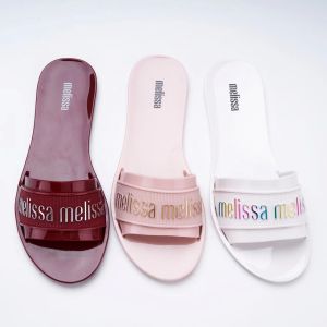【 High Quality 】2024 Melissa Slippers Female Letter Jelly Shoes