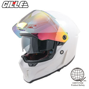 GILLE ASTRAL Revo Lens Full Face Dual Visor Motorcycle Helmet With Keychain And Bluetooth GP-1 Pro