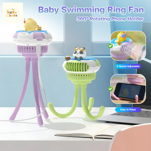 👶Mini Kipas Bayi Kereta Strong Wind Senyap Adjustable Wind Speed Octopus Fans Baby Stroller Fan