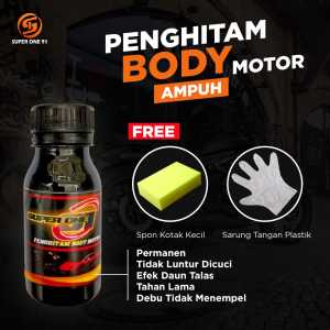 PENGHITAM BODY KASAR MOTOR PERMANEN GRATIS SPON DAN SARUNG TANGAN ISI 60 ML