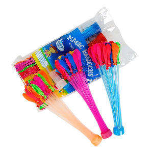 ลูกโป่ง เล่นสงกรานต์ ลูกโป่งน้ำ Water Balloons 111 ลูก พร้อมหัวต่อสายยาง ลูกโป่งคละสี