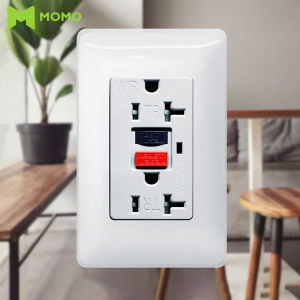 (silver contacts)，Shipped the same day，Wall Outlet American GFCI Smart Ground Fault Leakage Protection Socket Switch AC120V LD‑3003