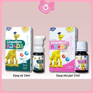 Vitamin LINEABON D3K2 dạng nhỏ giọt cho trẻ sơ sinh 10ml Men Vi Sinh
