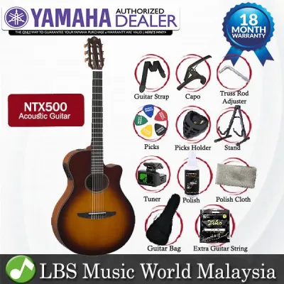 Yamaha NTX500 40 APX Solid Spruce Acoustic Electric Guitar With Pickup Sunburst (NTX 500)