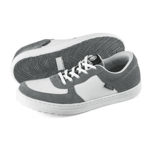 DENZEL DZ 132 White Grey Sepatu Sneakers Pria Abu Putih Premium