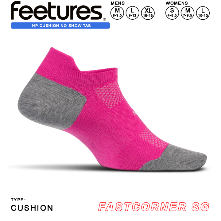 LOBANG! Feetures High Performance Cushion No Show Tab SS18 quick dry