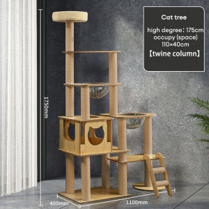Cat Condo Wooden Cat Climbing Frame Multi-Functional Stable No Wobbling Cat Jumping Platform Cat Tree Large Cat House