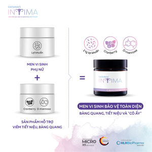 Lactobact Intima - Men Vi Sinh Phụ Khoa Giúp Xử Lý 12 Vấn Đề Phụ Khoa - 30 Viên
