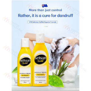 Selsun Gold Mild non-irritating Dandruff Medicated Shampoo Treatment Anti Dandruff 200ml hair care reduce scalp peeling irritation and redness,suitable for women suitable for all hair types