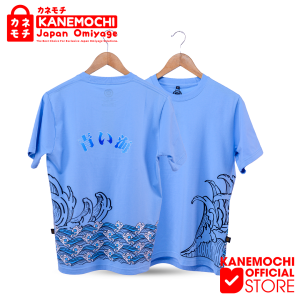 KANEMOCHI T-SHIRT - KANEMOCHI KAOS JAPAN LUXURY AOI UMI (BLUE) - KAOS DISTRO MOTIF JEPANG - BAJU ATASAN COWOK KATUN - KAOS COMBED 30S - OLEH OLEH JEPANG - SOUVENIR JEPANG-ATASAN PRIA DAN WANITA-T-SHIRT BAHAN PREMIUM