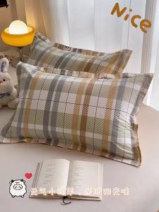 全棉枕套一对装纯棉枕头套儿童家用单人枕芯内胆套48x74cm单个夏2A pair of pure cotton pillowcases for childrens home use with a single pillow core and inner liner of 48x74cm each. Summer 2