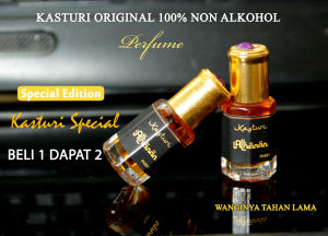 KASTURI Parfum KESUKAAN NABI MUHAMMAD Parfum sholat Non Alkohol Parfum Kasturi 12 ML Beli 1 Gratis 1/ KASTURI ALHANAN 6 MILI BELI 1 DAPAT 2 Minyak Wangi Katsuri Arabic