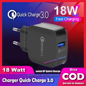 Charger HP QC3.0 18W Quick Charge Adaptor Fast Charging Casan Handphone 1 USB Port QC