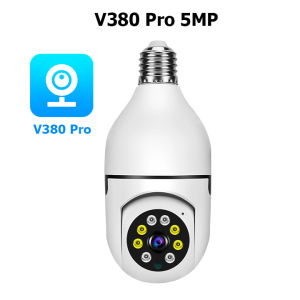 V380 PRO Cctv Camera Plus Dual lens HD 4MP alarm cctv bulb camera 360 rotation Indoor and outdoor waterproof night vision two-way audio wireless wifi camera Connected to mobile phone remote surveillance IP camera one year warranty
