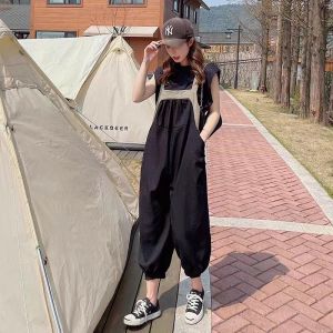 Ruige Casual Jumpsuit Womens Summer Cropped Harem Pants 2023 New Womens Clothing Design Jumpsuit Suspender Suit