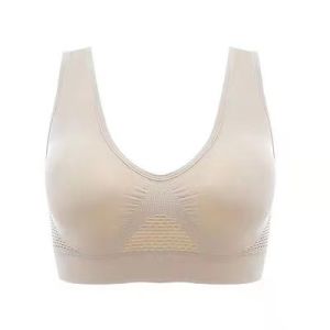 sport bra  Mesh Hollow Breathable Sports Bra Plus Size Yoga Fitness Sports Bra
