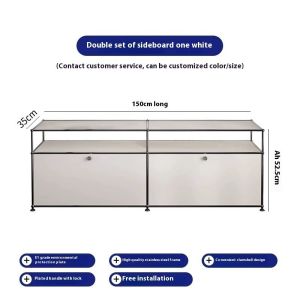[CozyNest ]Bedside Table Stainless Steel Bedside Cabinet Modern And Simple Storage Cabinet Large Capacity Side Table Bedroom
