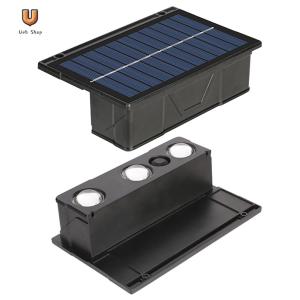 2Pcs 3 LED Sunlight Powered Lamp IP65 Waterproof Wall Mounted Solar Outdoor Light for House Porch Patio Pergola Backyard [Ueb Shop]