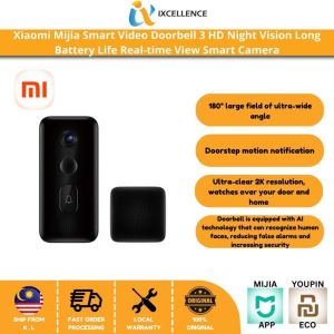 [IX] Xiaomi Mijia Smart Video Doorbell 3 HD Night Vision Long Battery Life Real-time View Smart Camera