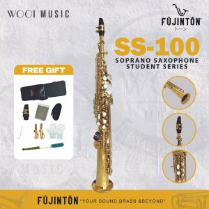 FujinTon SS-100 Student Series Soprano Saxophone with Case - Lacquer